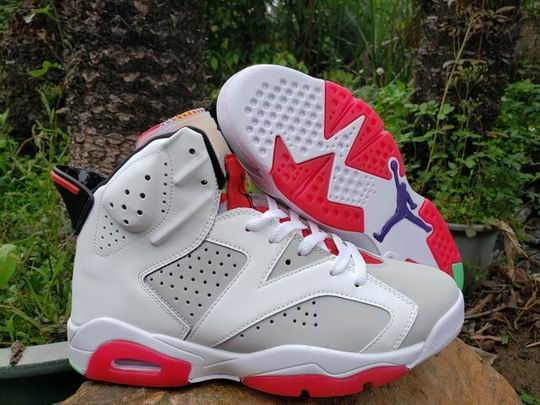 (image for) Air Jordan 6 Retro Hare CT8529-062 Men's Shoes White Grey Red-6